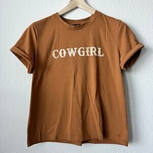 Jessica Simpson Cowgirl Tee - Rust Orange - Size Large